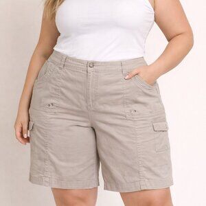 Karen Scott Tan Bermuda Shorts Size 16